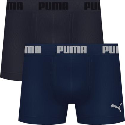 Imagem de Kit com 2 Cuecas Boxer Box Puma Sem Costura em Microfibra com Ajuste Perfeito Masculina Confortável