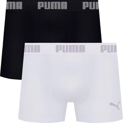 Imagem de Kit com 2 Cuecas Boxer Box Puma Sem Costura em Microfibra com Ajuste Perfeito Masculina Confortável