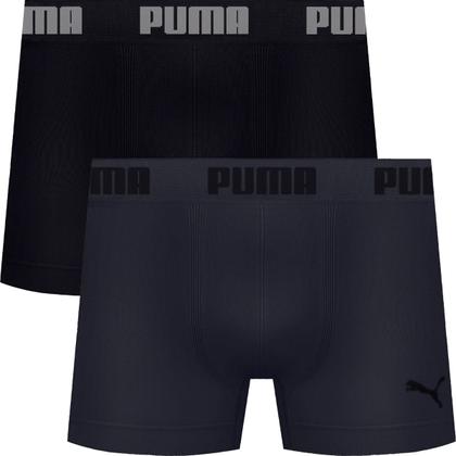 Imagem de Kit com 2 Cuecas Boxer Box Puma Sem Costura em Microfibra com Ajuste Perfeito Masculina Confortável