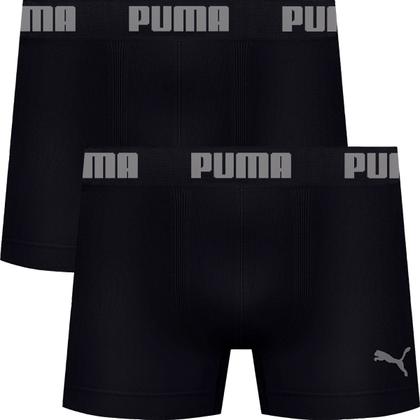 Imagem de Kit com 2 Cuecas Boxer Box Puma Sem Costura em Microfibra com Ajuste Perfeito Masculina Confortável