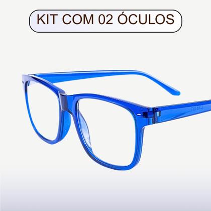 Imagem de Kit com 2 Óculos de Grau para Leitura / Trabalho / Descanso Unissex - Escolha a Cor e Grau 0.5 - 5.0