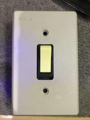 Imagem de Kit com 2 peças de Interruptor simples com placa cinza - Apoio