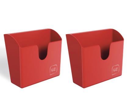 Imagem de Kit Com 2 Porta Guardanapo Slim Quadrado Plástico Para Mesa Cozinha Bar