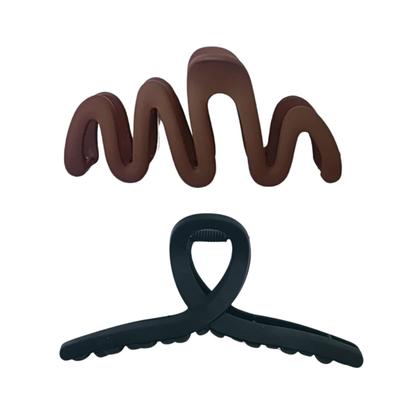 Imagem de Kit com 2 Presilhas Prendedor de Cabelo Piranha Grande Blogueirinha