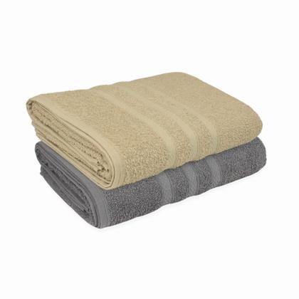 Imagem de Kit com 2 Toalhas de Banho Macia e Felpuda Valência  Material 100Algodão  70x130cm