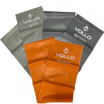 Imagem de Kit Com 3 Faixas Elasticas Theraband Termoplástica 120x15cm VLS3204 Vollo