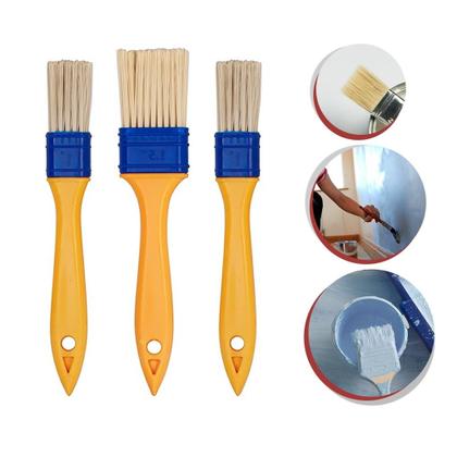 Imagem de Kit Com 3 Peças Trincha Pincel Para Pintura Tinta Latex Acrilica Parede Jogo Pinceis