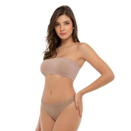 Imagem de Kit com 3 Soutien Poliamida Top Feminino Sutiã Sem Costura Sem Bojo Segura Seios Faixa Trifil