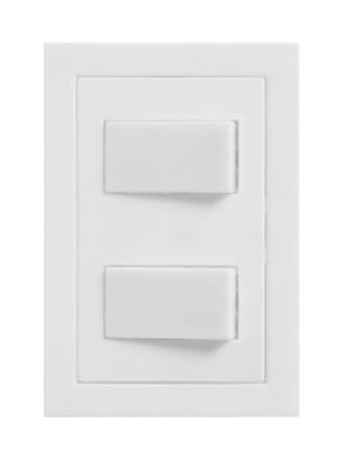 Imagem de kit com 5 CONJ.4X2 - 2 INTER.SIMPLES BRANCO FOSCO - EKRON 7892594048475