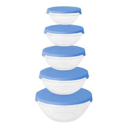 Imagem de Kit Com 5 Potes De Vidro Com Tampa 150ml A 800ml Armazenamento De Alimentos