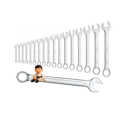 Imagem de Kit com ingco chave combinada em aco cr-v 07mm à 32mm