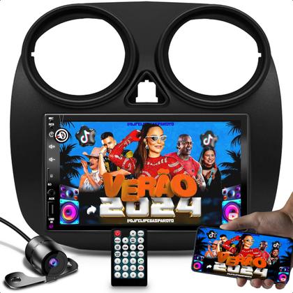 Imagem de Kit com multimidia função espelhamento de celular android e ios + moldura 7 polegadas compativel com PALIO ATTRACTIVE E GRAND SIENA + camera de ré