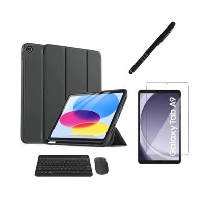Imagem de Kit Completo Capa Smart Película Mouse Teclado Caneta Para Galaxy Tab A9 8,7 X110 X115 X117