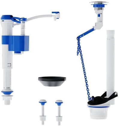 Imagem de Kit completo p/ cx acop acionador superior cromado - blukit