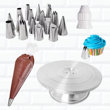 Imagem de Kit Confeiteiro Completo Bailarina Bicos Saco Adaptador 1m