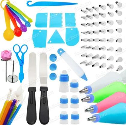 Imagem de Kit Confeiteiro Completo Sacos Bicos Confeitar Profissional