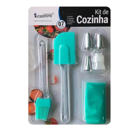 Imagem de Kit Confeiteiro Pincel, Espatula, Bisnaga, Adaptador, Bicos