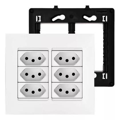 Imagem de Kit Conjunto 4x4 6 Tomada 10A Pial Plus+(mais)