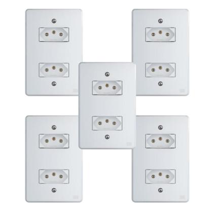 Imagem de Kit Conjunto Interruptor 4x2  2 módulos 2P+T 20A 250V