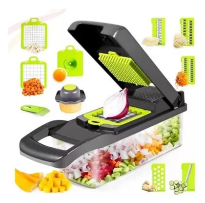 Imagem de Kit Cortador 14 em 1 Legumes e Frutas Fatiador e Ralador Prático