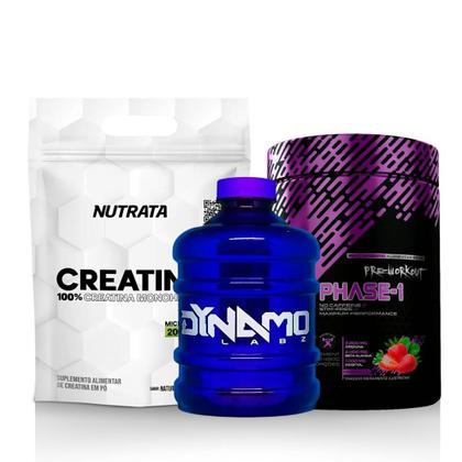 Imagem de Kit Creatin Up 100% Pura 300G + Phase-1 Dynamo 450G + Galão