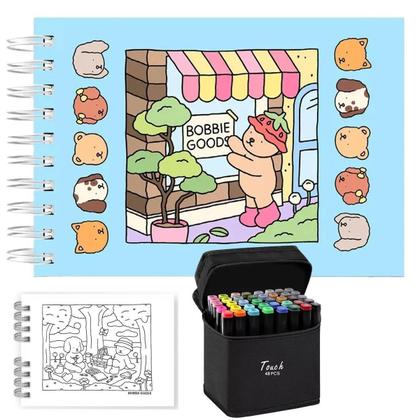 Imagem de Kit Criativo com 48 Canetas e Livrinho Desenho