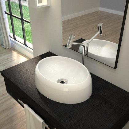 Imagem de Kit Cuba Ov39 C/válvula 1 Polegada e Sifão Pvc e Flexível Compace