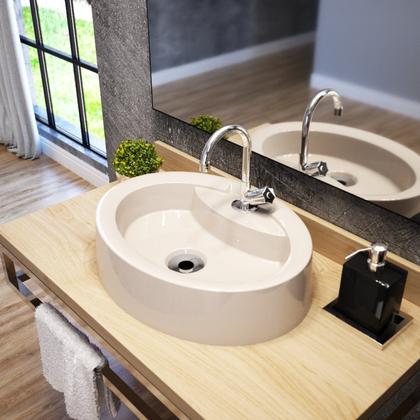 Imagem de Kit Cuba Ov43 com Torneira C50 e Válvula 1 Polegada Abs e Sifão Pvc e Flexível Compace