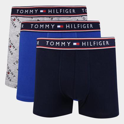 Imagem de Kit Cueca Boxer Tommy Hilfiger Stretch Trunk Fancy 3 Peças