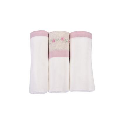 Imagem de Kit cueiro c/ 3 un lt nature 531262 rbb 80x80 cm rolinhos