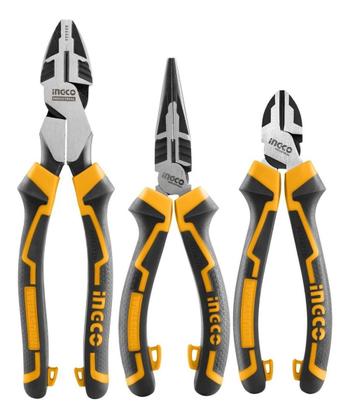 Imagem de Kit De Alicates 3 Peças Alta Performance Industrial Ingco