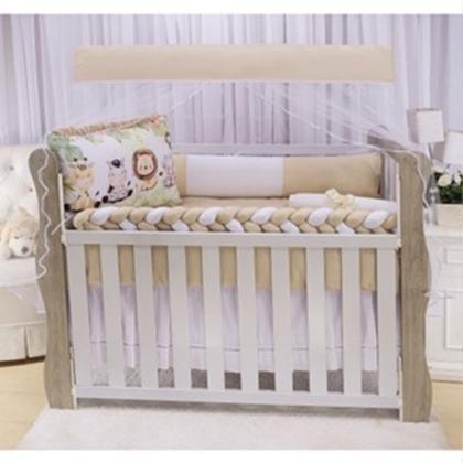 Imagem de Kit De Berço Americano Para Menino Safari Sublimado com 10 Peças Trança e Mosquiteiro-309Floresta