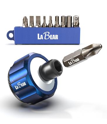 Imagem de Kit de catraca LABEAR 1/4 DR Palm Ratchet com 10 pontas de chave de fenda