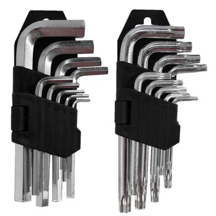 Imagem de Kit De Chaves Allen P + Torx P Tipo L Profissional Com 18 Pç