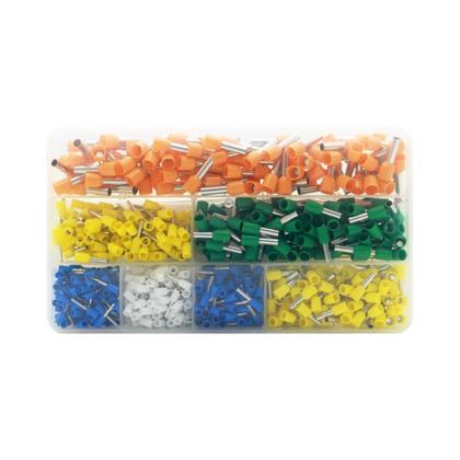 Imagem de Kit De Conectores De Cabos De Fiação Rápida Com Terminais Tubulares VE Isolados Tipo Tubo Em Caixa