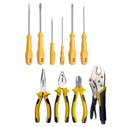 Imagem de Kit de Ferramentas Alicates Pressão Diagonal Universal Chaves Fenda e Philips