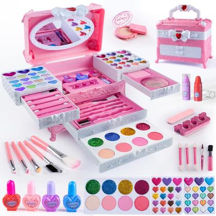 Imagem de Kit de maquiagem GORISPI Kids Girl 66 unidades laváveis de 3 a 12 anos