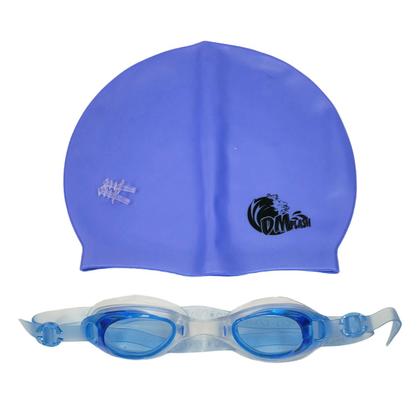 Imagem de Kit De Natação Completo DM Splash Com Touca Siliconada Óculos Ajustável E Tampão De Ouvido Em Silicone E Estojo Para Armazenamento