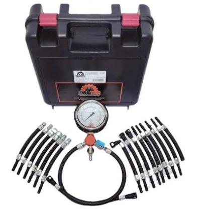 Imagem de Kit de pressão da bomba de combustível com manômetro e 17 mangueiras injetec ij218517