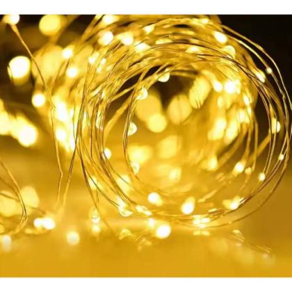 Imagem de KIT Decoração para árvore de Natal USB RGB luz quente 100/200 luzes LED 10/20 metros à prova d'água