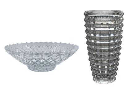 Imagem de Kit decoração vaso e centro de mesa vidro cristal