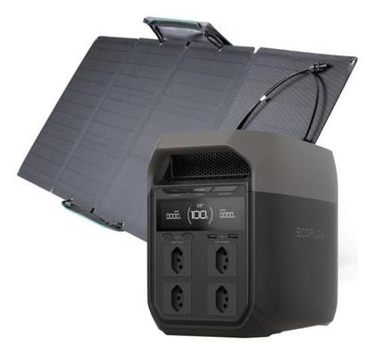 Imagem de Kit Ecoflow Gerador Delta 3 1800w 220v + Painel 110w