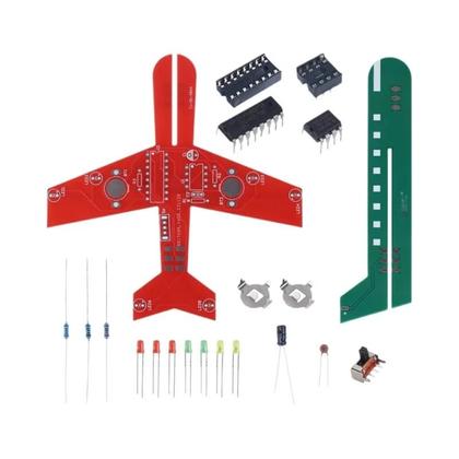 Imagem de Kit Eletrônico DIY De Pequeno Avião CD4017 Lâmpada De Fluxo LED Montagem De PCB Prática Científica