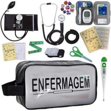 Imagem de Kit Enfermagem Completo Top + Medidor Glicose 