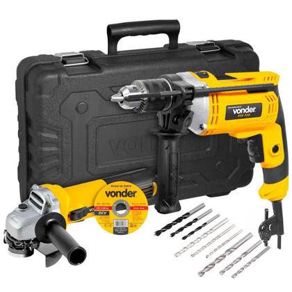 Imagem de Kit Esmerilhadeira + Furadeira Impacto 4.1/2 Efv751 - 110V