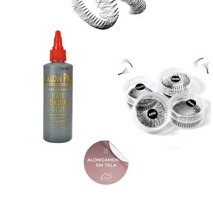 Imagem de Kit Extensão Cola Salon Pro E Cílios Tufo Tufinho
