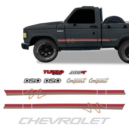 Imagem de Kit Faixa D20 Conquest 1996 Cab. Simples + Adesivo Chevrolet