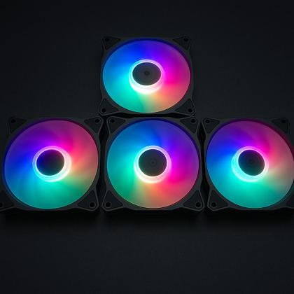 Imagem de KIT Fan com 4 unidades Bluecase ARGB 120mm Black