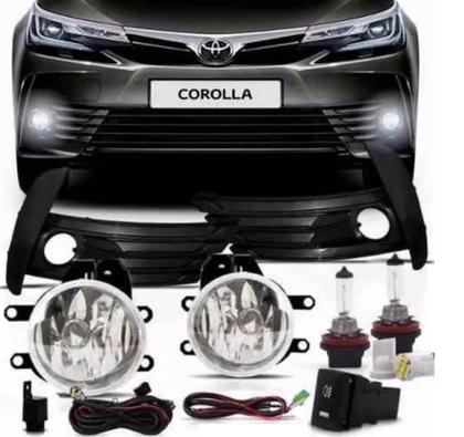 Imagem de Kit Farol De Milha Toyota Corolla 2018 2019 Moldura Preta