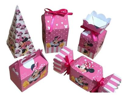 Imagem de Kit Festa 50 Itens Minnie Rosa Lembrancinhas para Aniversário Infantil